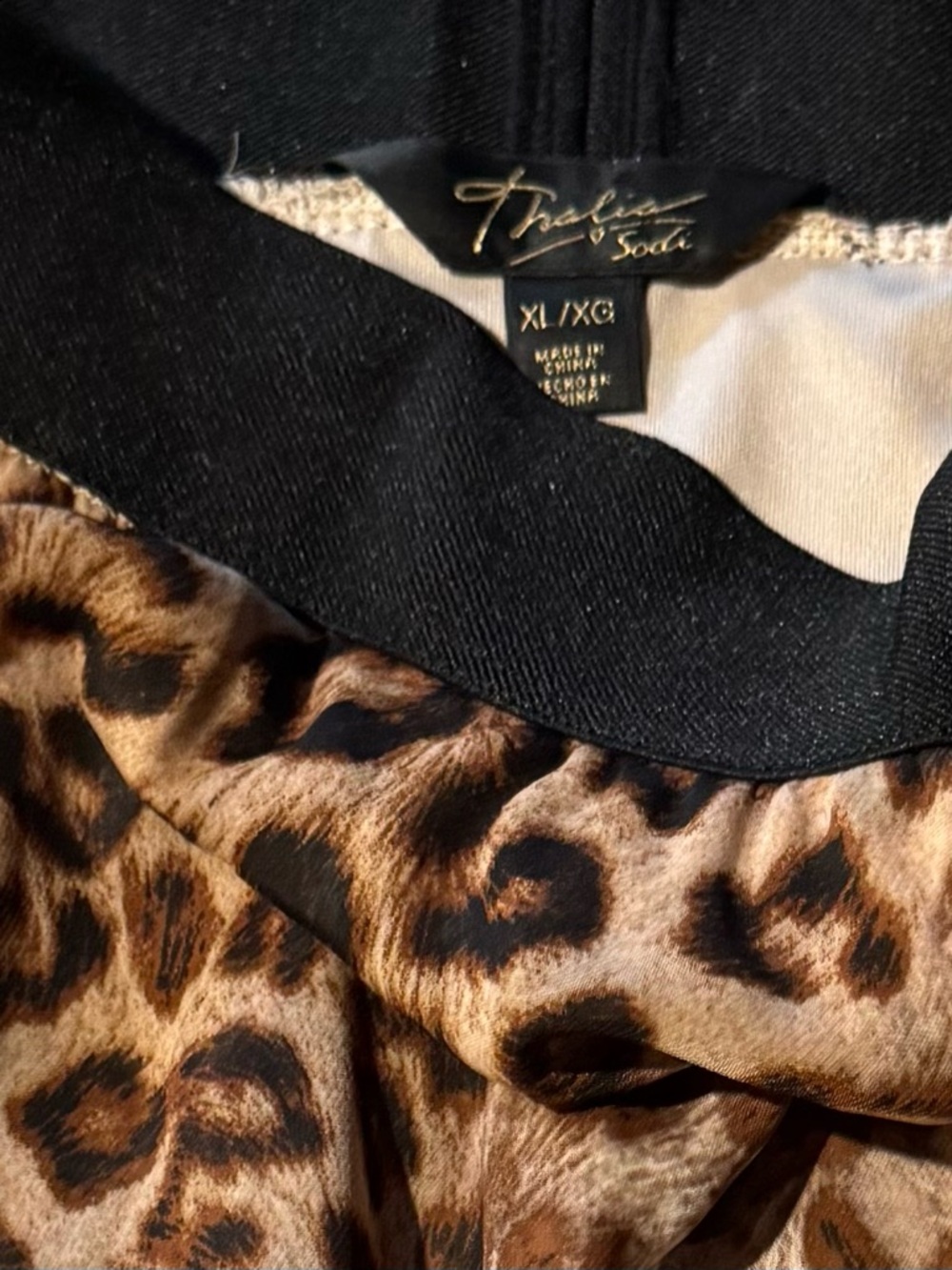 THALIA SODI FLOWY HIGH LOW SKIRT LEOPARD PRINT SIZE XL - Picture 4 of 4